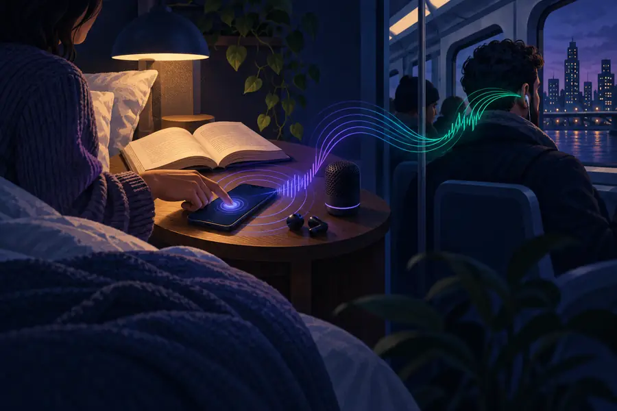 スマートフォンの読み上げガイドに添えられたイラスト