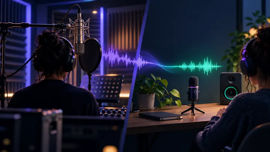 Illustration representing a planned voice-production workflow