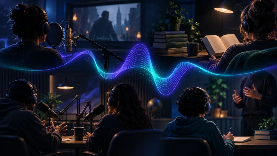 Illustration representing a voice draft