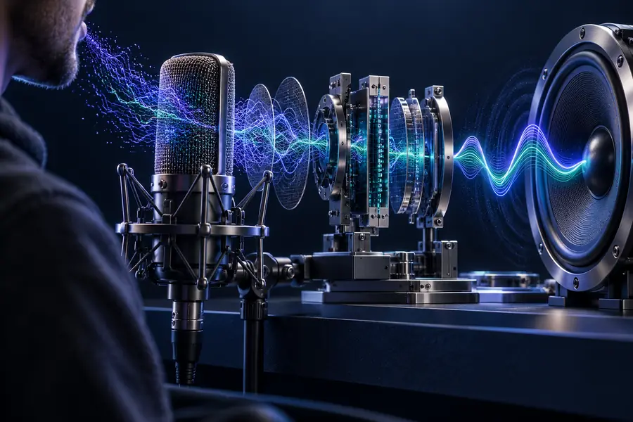 Illustration representing spoken audio reviewed for use in a project